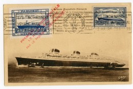CARTE MAXIMUM - N°299 - NORMANDIE OBLITERE LE HAVRE A NEW YORK 29/05/1935 - GABY 3 - 1930-1939