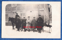 CPA Photo - PRENZLAU - Officiers Devant Un Traineau Tiré Par Un Cheval Attelage - Cachet Inf Regiment 64. - Février 1915 - Prenzlau