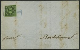 OLDENBURG 1 BRIEF, 1856, 1/3 Sgr. Schwarz Auf Grünoliv, Einzelfrankatur Auf Drucksache Ohne Adressenschleife, Mit B - Oldenburg