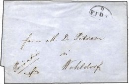 HAMBURG VORPHILA 1855, Fusspoststempel 2/F.P. 13/10 Auf Logenbrief Nach Wohldorf, Pracht - Altri & Non Classificati