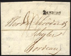 HAMBURG 1798, HAMBURG, L1 Auf Brief Nach Bordeaux, Registraturbug Sonst Pracht - Prefilatelia