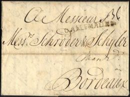 HAMBURG VORPHILA 1742, DALLEMAGNE, L1 Auf Brief Von Hamburg Nach Bordeaux, Feinst - Prephilately