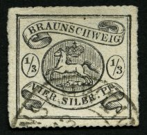 BRAUNSCHWEIG 13A O, 1864, 1/2 Sgr. Schwarz, Bildseitig Pracht, Leicht Erhöht Signiert Bühler Und Pfenninger, M - Braunschweig