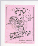 Buvard Moutarde DESSAUX Fils Cochon Mouton Boeuf Vache - Mosterd