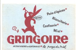 Buvard GRINGOIRE Pain D'épices Biscuiterie Confiserie Miel Couleur Bleu - Gingerbread