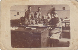 Austria WWI Soldiers Playing Cards Real Photo Postcard - Cartas