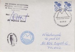 Poland 1993 Polish Antarctic Expedition Si Head Of Expedition Cover (30710) - Spedizioni Antartiche