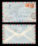 E)1965 ITALY, HOTEL EXCELSIOR, ITALIAN REPUBLIC POST, STRIP OF 2, AIR MAIL, CIRCULATED COVER FROM FIRENZE TO MEXICO D.F, - Airmail