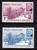 Guadeloupe MNH Scott #157-#158 Set Of 2 La Soufriere View, Marshal Petain - Vichy Issue - Neufs