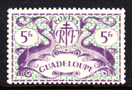 Guadeloupe MH Scott #183 5fr Dolphins - Neufs
