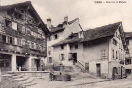 CARTOLINA DI   FAIDO INTERNO DEL PAESE  FINE 800 VIAGGIATA NEL 1909 - Faido