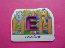 Magnet Danone  Gervais Enclos  Lettre E - Lettere & Numeri