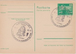 East Germany Postal Stationery DDM 10 Berlin City Hall - Special Cancellation Finsterwalde - Descartes - Esperanto - Postcards - Mint