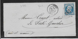 France N°22 Sur Lettre - 1862 Napoléon III.
