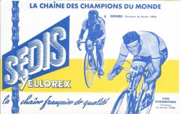 Buvard/SEDIS/ La Chaine Des Champions Du Monde/ OCKERS - VAN STEENBERGEN/ 1956   BUV278 - Bikes & Mopeds