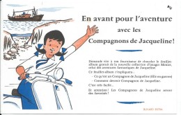 Buvard/ Menier/ En Avant Pour L'aventure Avec Les Compagnons De Jacqueline!/1955-60   BUV279 - Chocolade En Cacao