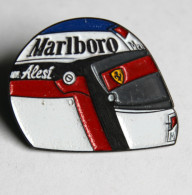 Pin's Automobile F1 Jean Alesi Ferrari Casque Marlboro - Automobile - F1