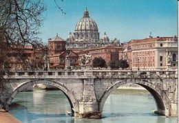 St. Peter's Cupola And Elio Bridge Old Postcard Travelled 1968 D160620 - Pontes