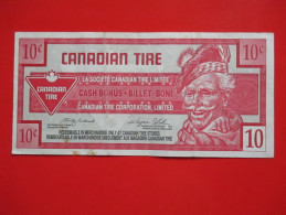 X1- Cash Bonus,Banknote, Billet-Boni,Canada, Canadian Tire-10 ¢  1996.-Circulated - Canada