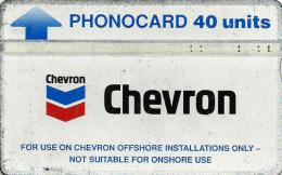 UNITED KINGDOM  40 U OIL PLATFORM CHEVRON PETROL LOGO L&G CODE: 308C READ DESCRIPTION !! - [ 2] Plataformas Petroleras