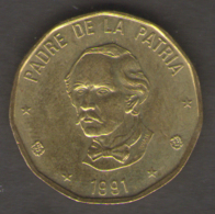 DOMINICANA 1 PESO 1991 - São Tomé Und Príncipe