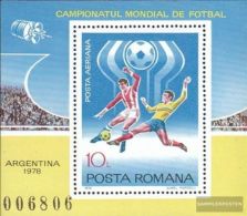 Romania 1978 Argentina FIFA World Cup Football CHAMPIONSHIP Game Soccer Sports M/S Stamp MNH SC C222 Mi BL149 - Ongebruikt