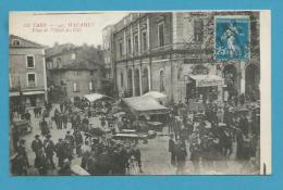 CPA 547 - Métier Marchands Ambulants Le Marché Place De L´Hôtel De Ville MAZAMET 81 - Mazamet