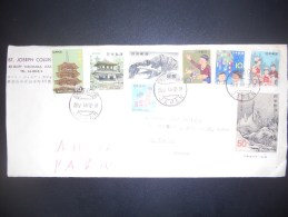 Japon Lettre De Yokohama Port 1969 Pour Colmar , Joli Obliteration - Brieven En Documenten