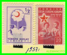 TURKIA - ( TURKEY  -  EUROPA  ) 2 SELLOS AÑO 1957 - Nuovi