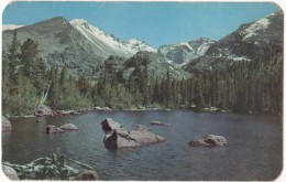 Bear Lake, Alt. 9500 Ft. Longs Peak, Glacier Gorge, Rocky Mountains Park, Colorado, Unused Postcard [17872] - Colorado Springs