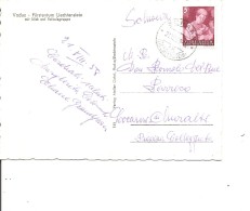 Liechtenstein ( Carte Postale De 1953 De Schaan Vers L'Italie à Voir) - Cartas & Documentos