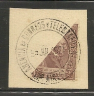 ARGENTINA - 1921 Mitre 2c. BISECTADO  En Fragmento - Brieven En Documenten