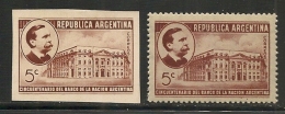 ARGENTINA -  Presidente PELLEGRINI  - Yvert # 414 IMPERFORATE With Normal To Comparison - Unused Stamps