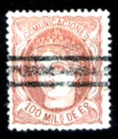 Spagna-075 - 1870 - Y&T N. 108 (o) Used - Privo Di Difetti Occulti - - Usati