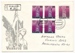 LITUANIE - 6 Enveloppes - Entiers Avec Affranchissements Complémentaires - 1990/1991 - Lithuania