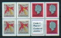 Canada Booklet Pane Containing Seven Stamps Plus A Label. - Pages De Carnets