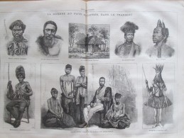 Gravure   1877 La Guerre Au Pays Des Cafres  Dans Le Transkei   AFRIQUE DU SUD - South Africa