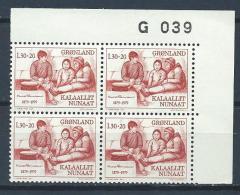 Groënland 1979 N°104 Neuf En Bloc De 4 Avec Marque, Knud Rasmussen - Unused Stamps