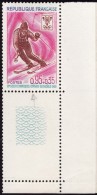 Variété 1988 - YT 1547 - JO Hiver Grenoble - éclaboussures De Rouge Sur Les Jambes Le Pied Et Le Coude - Unused Stamps