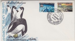 AAT 1972 Antarctic Treaty 2v FDC Ca Casey (30770) - FDC