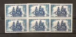 VARIETE BLOC X 4 N 1035  ** - 1 BLOC X 4 DE COULEUR BLEU VERT AU LIEU DE OUTREMER + 1 BLOC X 4 NORMAL - COTE 800 EUROS - Unused Stamps