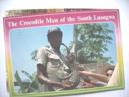 Africa Zambia Crocodile Man Of South Luangwa - Zambie