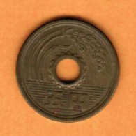 JAPAN   5 YEN 1962 (SHOWA 37) (Y # 72a) - Japan