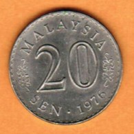 MALAYSIA  20 SEN 1976 (KM # 4) - Malaysia