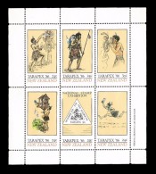 E)1986 NEW ZEALAND, TAPAREX, NATIONAL STAMP EXHIBITION, DRAWINGS, INDIGENE, SOUVENIR SHEET, MNH - Unused Stamps