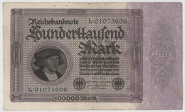 Hunderttausend Mark / 100 000 Mark - Reichsbanknote - German Reich / Deutsches Reich - Year 1923 - 100.000 Mark