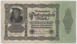 Fünfzigtausend  Mark / 50 000 Mark - Reichsbanknote - German Reich / Deutsches Reich - Year 1922 - 50000 Mark
