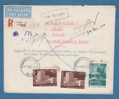212636 / 1980 - REGISTERED SOFIA - Annaba ( Algerie  Algeria Algerien ) RETOUR NON RECLAME - SOFIA , Bulgaria Bulgarie - Covers & Documents