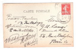 écrite Used With Stamp CPA 91 LONGPONT (S.-O.) Eglise De Longpont Le Portail De L'Eglise - Autres & Non Classés