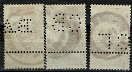 80  Obl  X 3  Perforés  (2 Comptés) - 1863-09